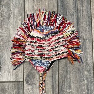 Wool 100% Multicolor Knit Women's Hat